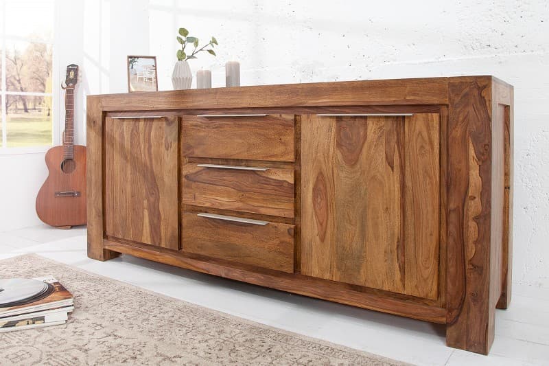 Estila Štýlový masívny príborník Makassar 175cm palisander