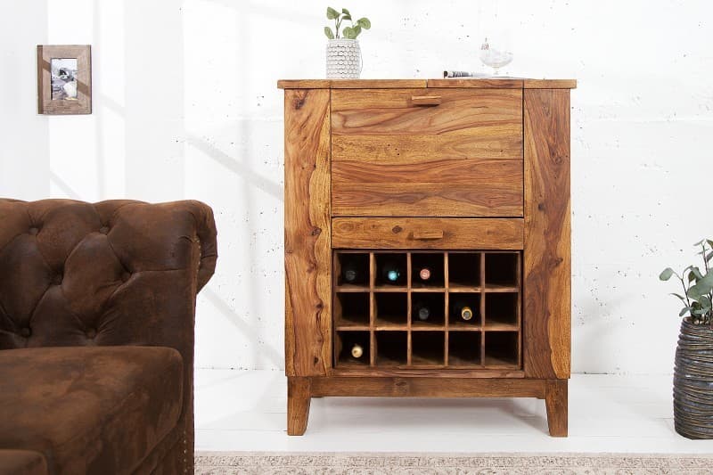 Estila Luxusný elegantný masívny bar Makassar natur 1