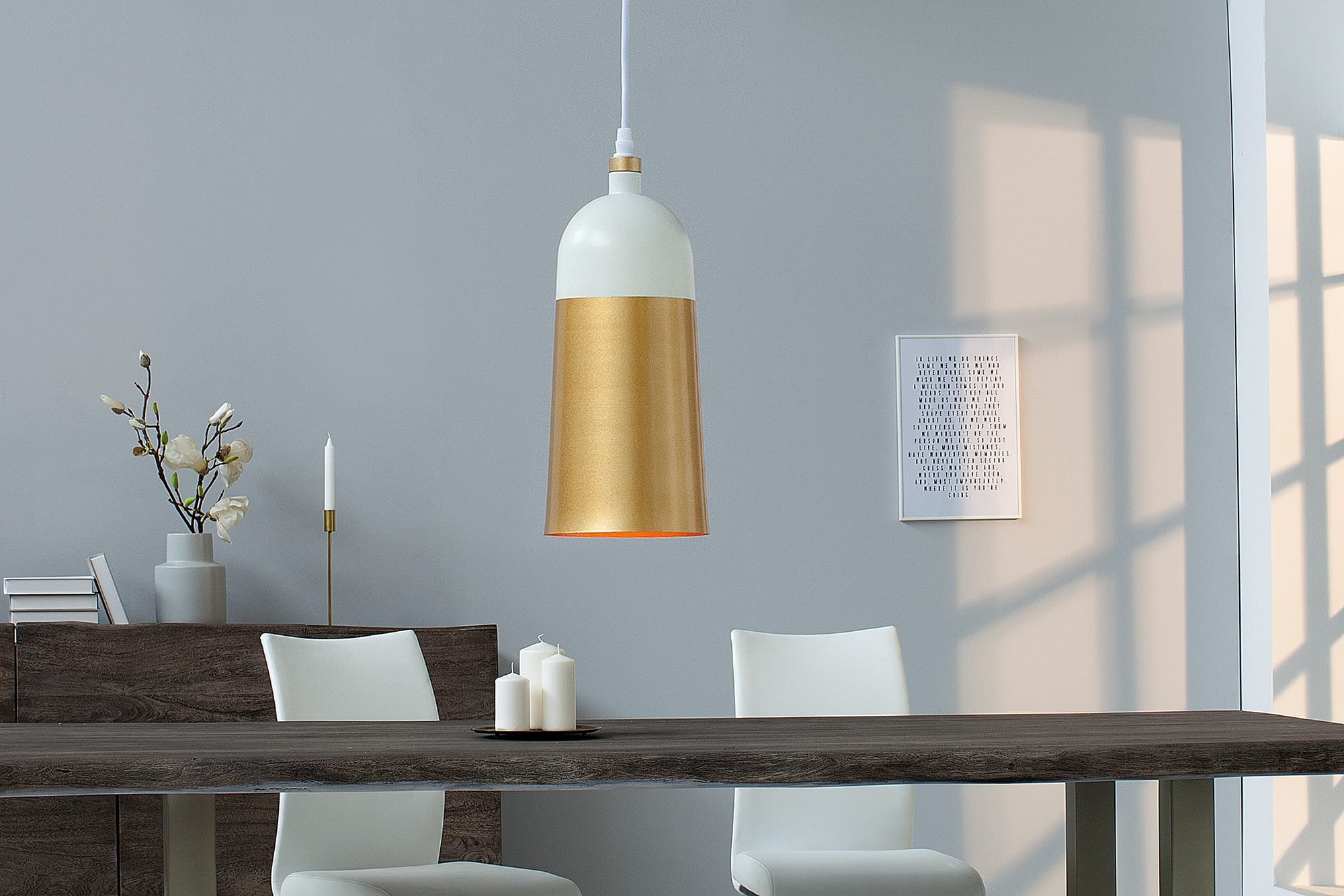 Estila Dizajnová závesná lampa Modern Chic zlatá 1