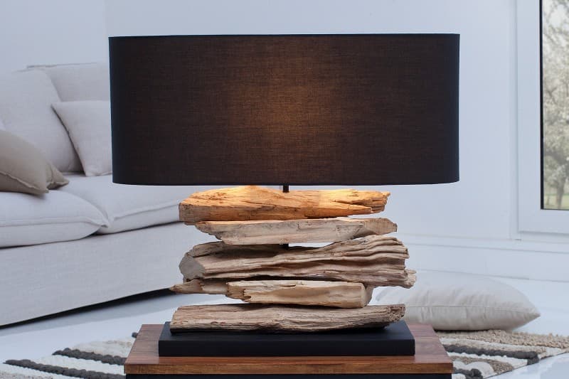Estila Dizajnová stolná lampa Riverine II čierna