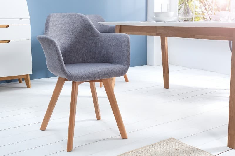 Estila Dizajnová retro stolička Copenhagen šedá 1