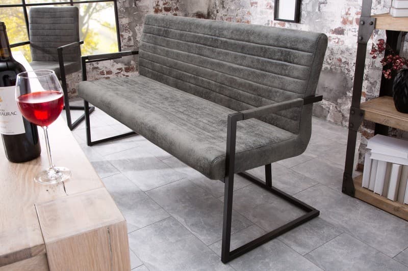 Estila Dizajnová prešívaná lavica Imperial 160cm šedá 1