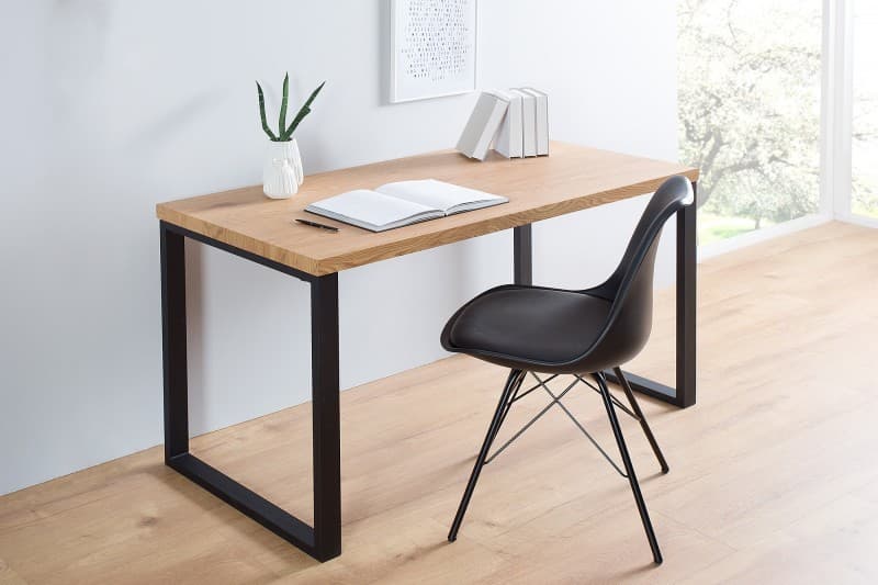 Estila Dizajnový moderný pracovný stôl 128cm čierna/dub