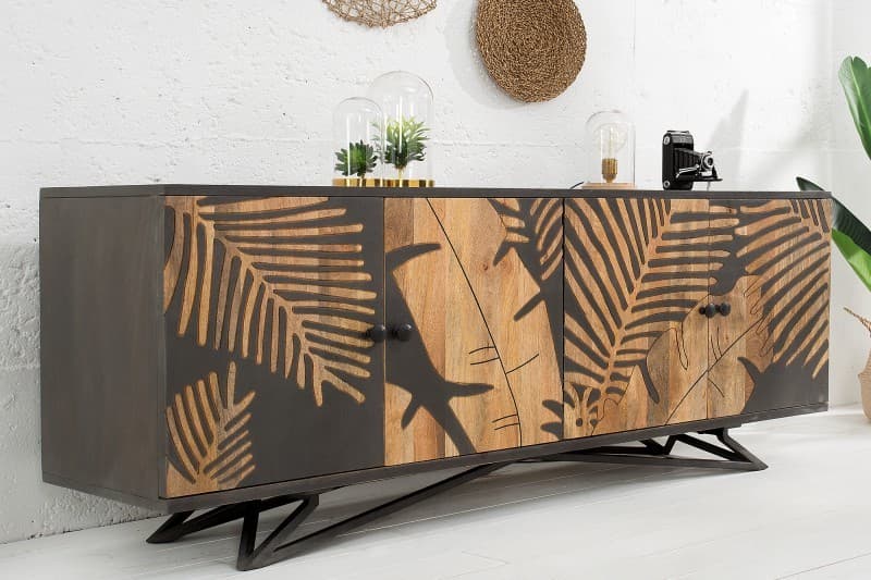 Estila Luxusný koloniálny príborník z masívu Wild Flower 160cm