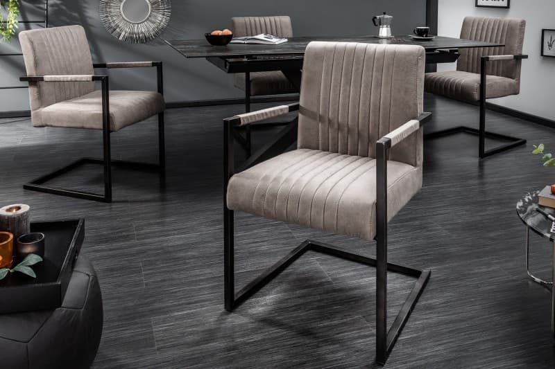 Estila Retro dizajnová stolička Inspirativo tmavosivá 90cm 1