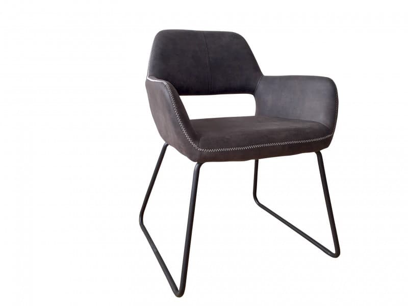 Estila Retro dizajnová sivá stolička Pala s opierkami na ruky 79cm