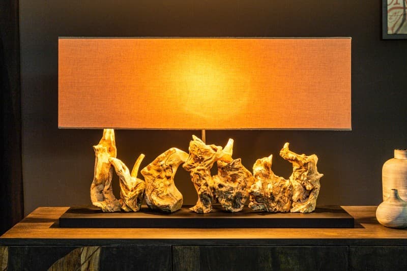Estila Štýlová a dizajnová široká stolná lampa Alaska 54cm 1