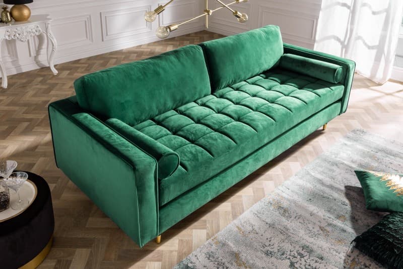 Estila Art-deco dizajnová sedačka Nefertiti 225cm smaragdová 1