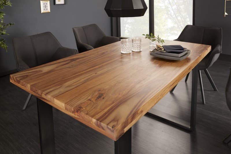 Estila Industriálny jedálenský stôl z masívu Steele Craft 120 cm z masívu