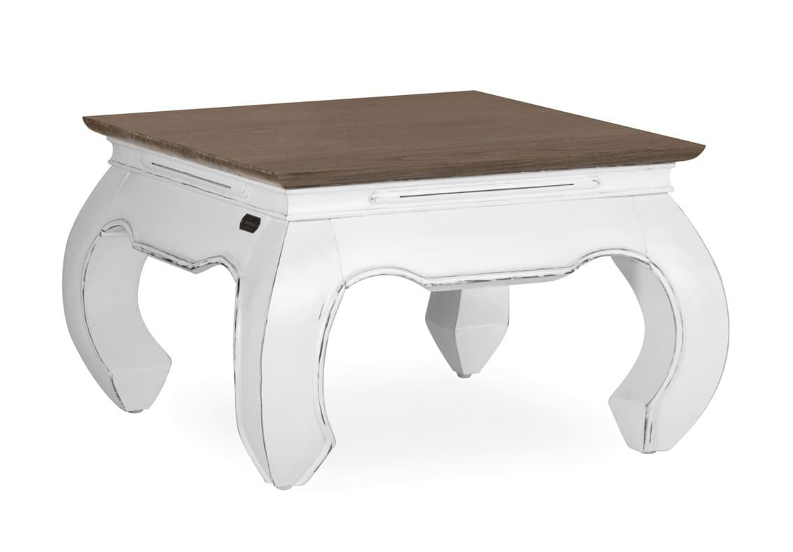 Estila Koloniálny luxusný konferenčný stolík BLANC v bielej farbe 60cm