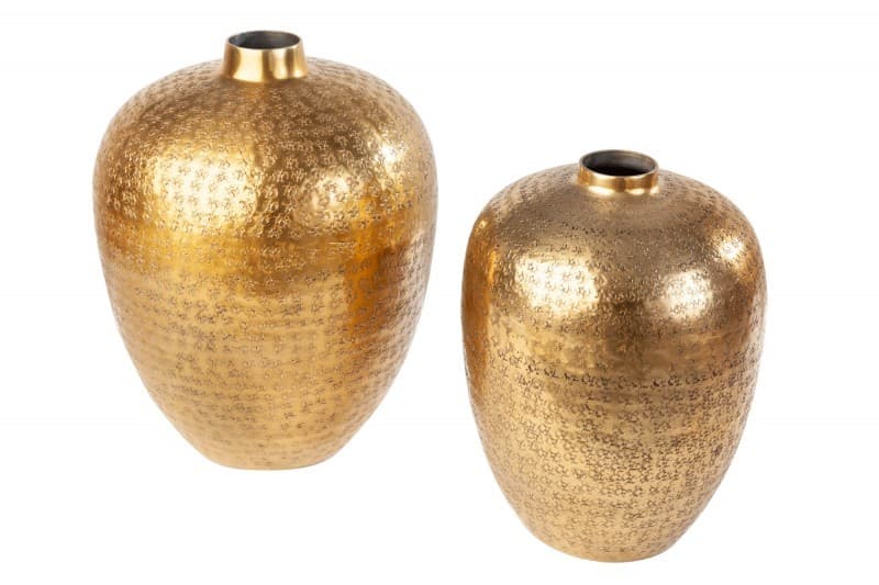 Estila Orientálne vázy Retrivee so zlatým tepaným povrchom 33cm 1