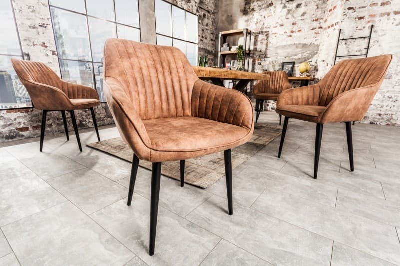 Estila Dizajnová stolička Timeless Comfort hnedá 1