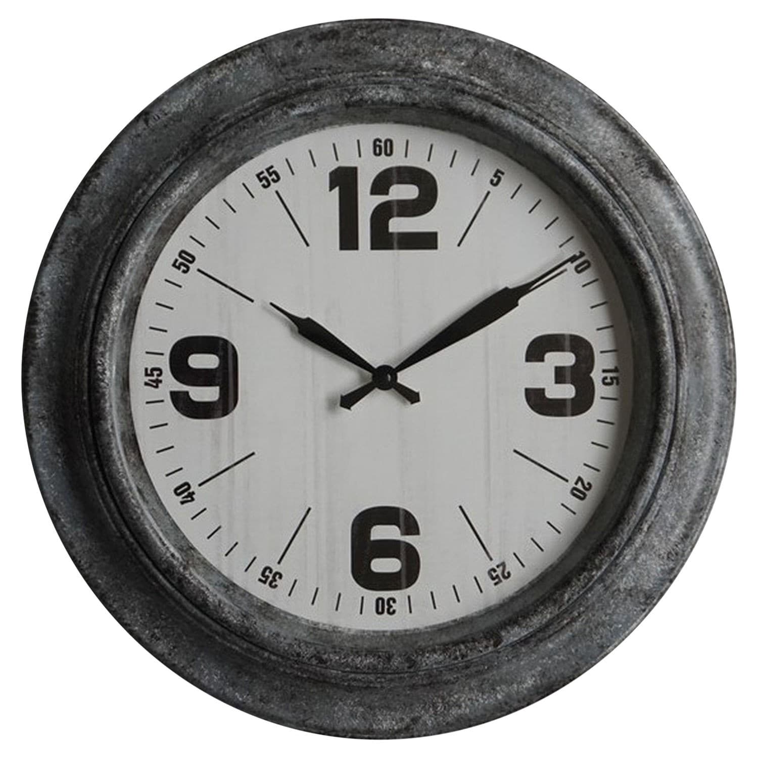 Estila Retro dizajnové nástenné hodiny Nomad okrúhleho tvaru v čiernej farbe 45cm