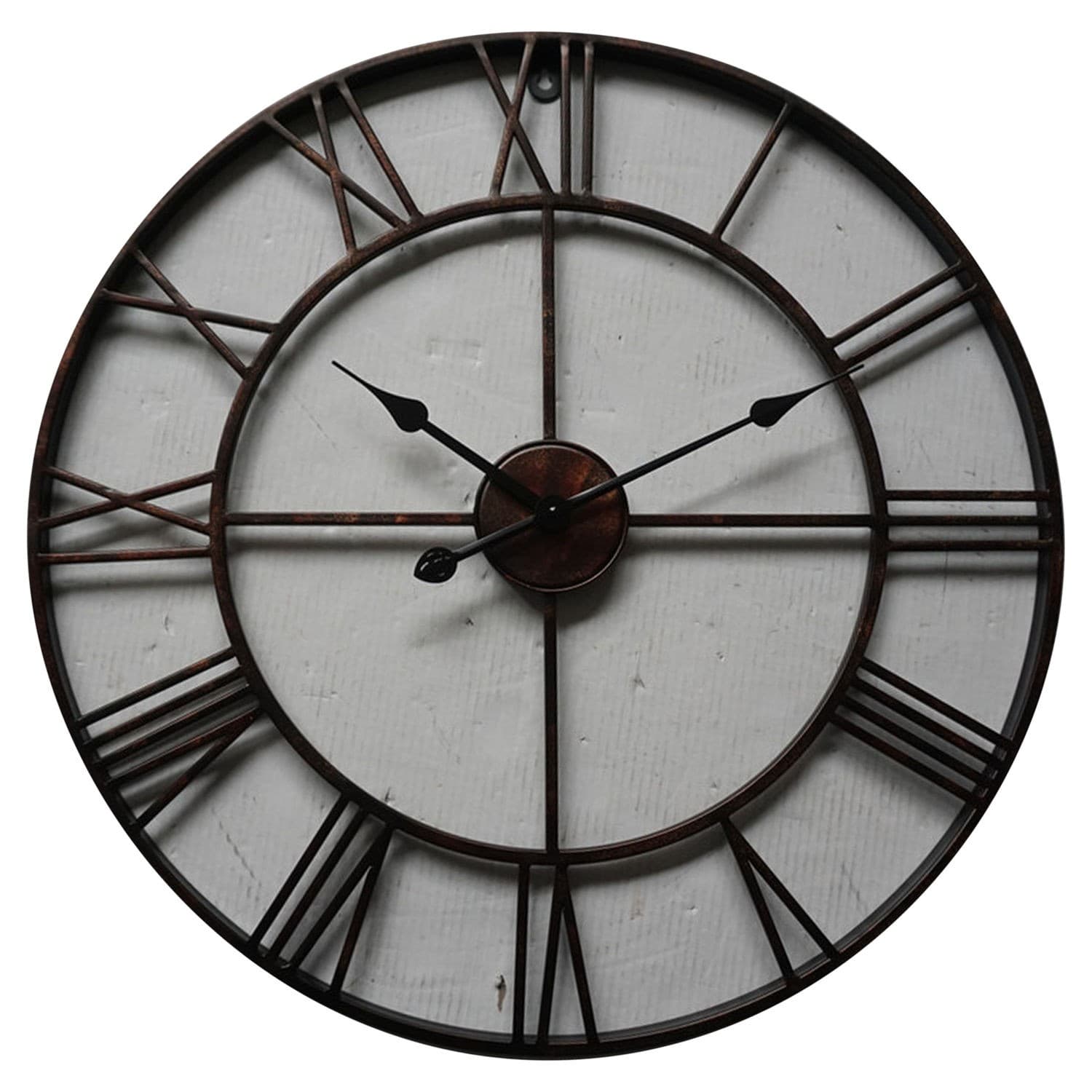 Estila Retro nástenné kruhové hodiny Edon z kovu bronzovej farby 70cm
