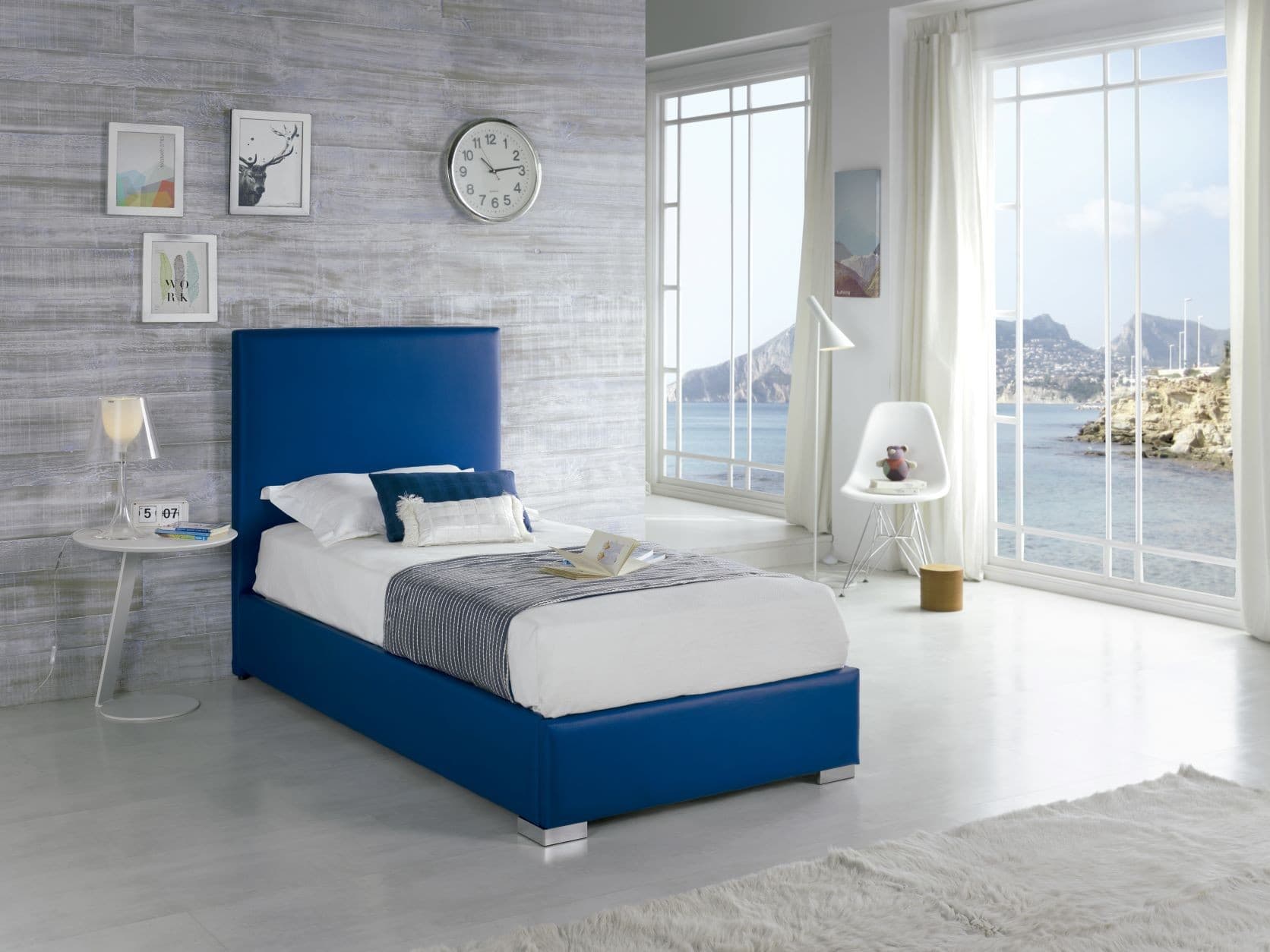 Estila Moderná štýlová posteľ Piccolo s elegantným čalúnením 90-180cm 1