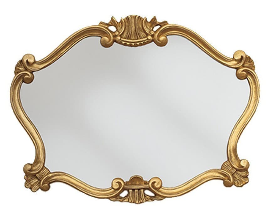 Estila Luxusné nástenné barokové zrkadlo Emociones so zlatým ozdobným rámom 91cm