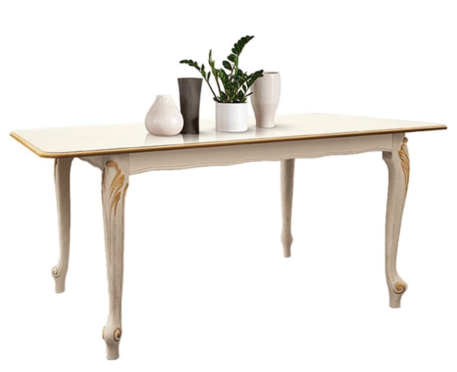 Estila Barokový luxusný rozkladací jedálenský stôl Clasica z masívu s rustikálnym zdobením 140-220cm