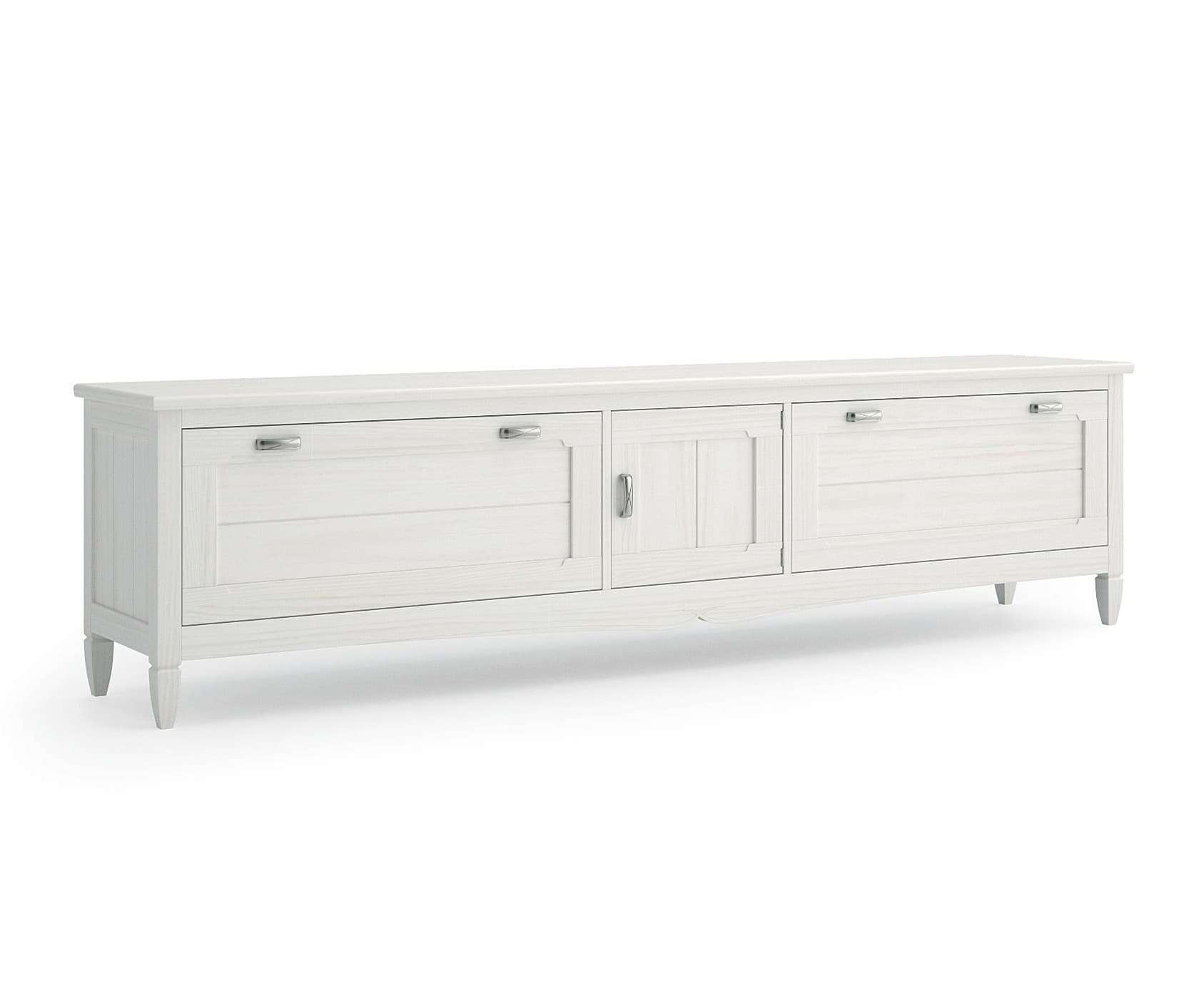 Estila Luxusný moderný TV stolík Amberes z masívneho dreva s dvierkami a zásuvkami 230cm 1