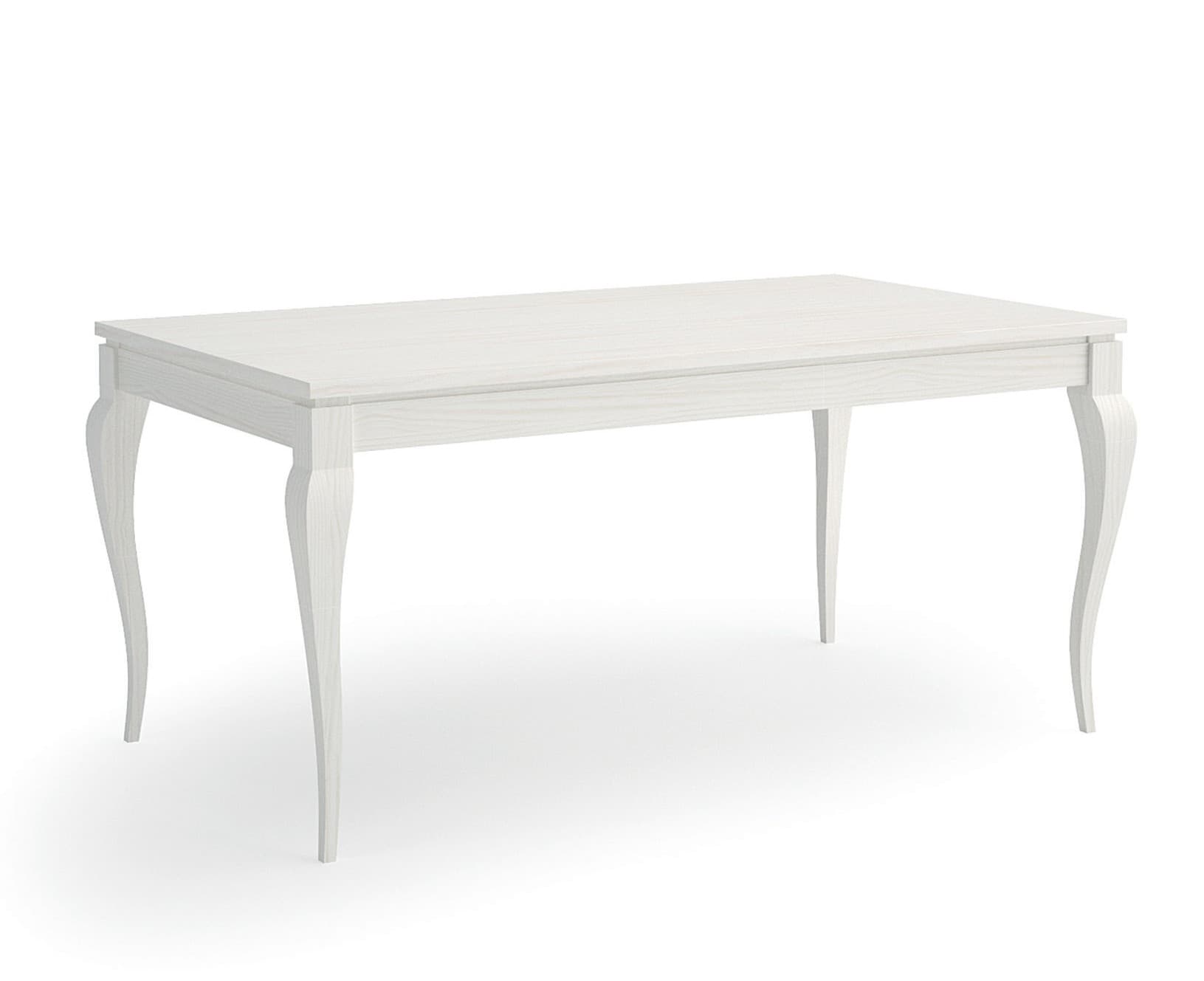 Estila Luxusný klasický obdĺžnikový rozkladací jedálenský stôl Mediterráneo z masívneho dreva v kabriolovými nohami 160-220 cm