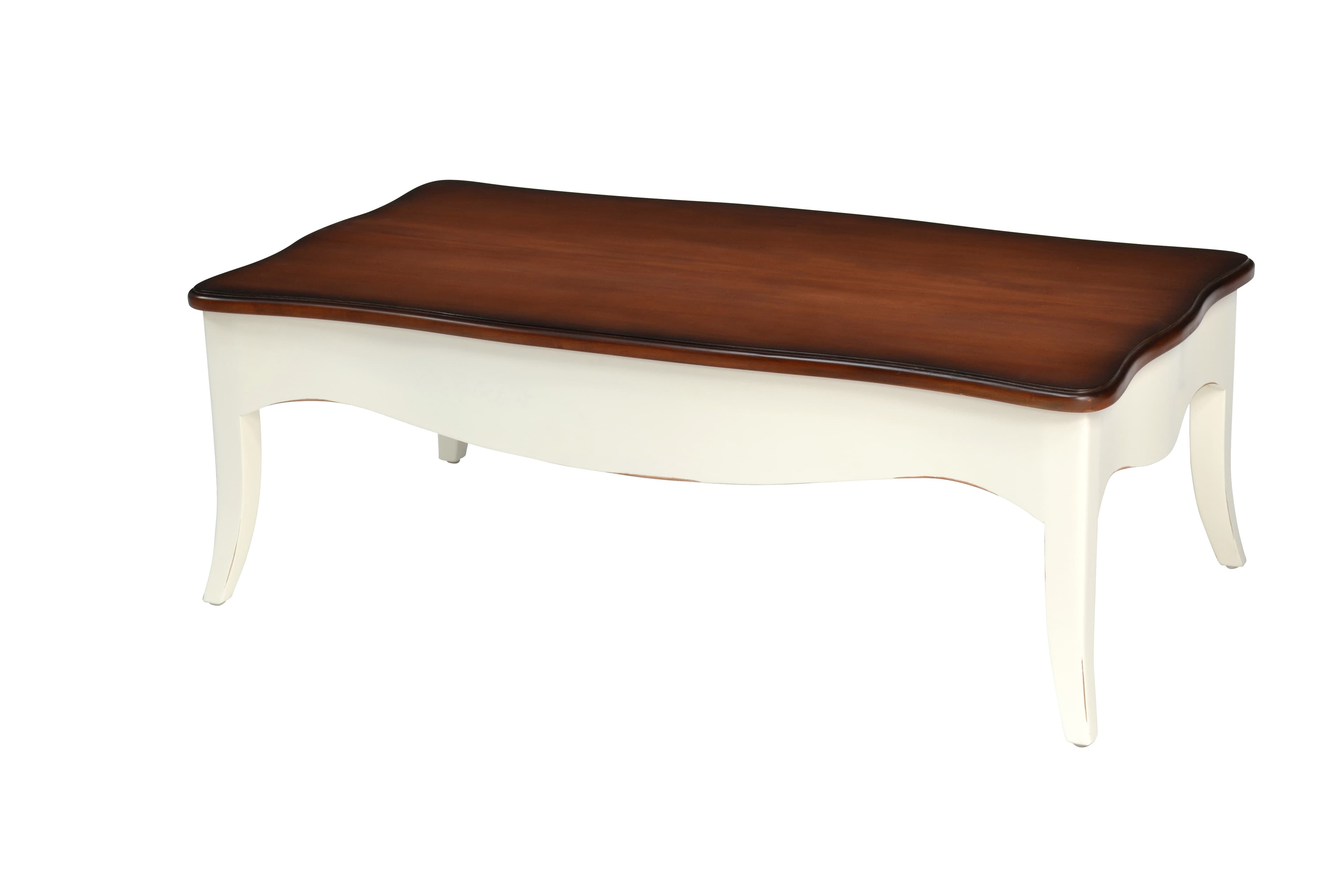 Estila Exkluzívny provensálsky konferenčný stolík Deliciosa z masívu s polohovateľnou vrchnou doskou 130cm 1