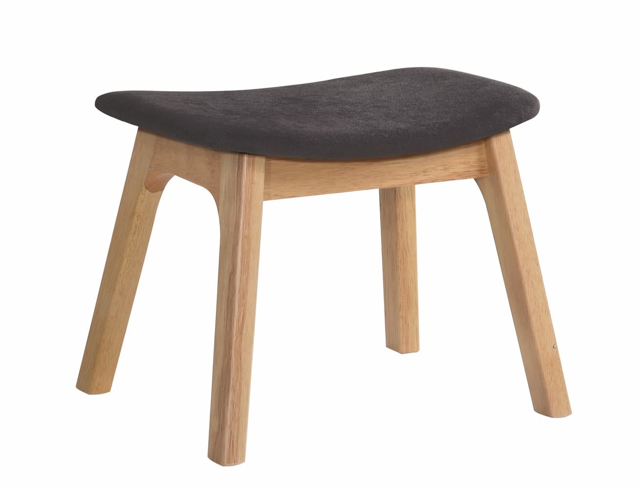 Estila Škandinávska sivá taburetka Nordica Clara s masívnymi nožičkami svetlo hnedej farby v prevedení dub 44cm