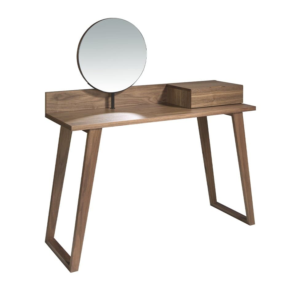 Estila Moderný toaletný stolík Vita Naturale s otočným zrkadlom hnedý 126cm 1