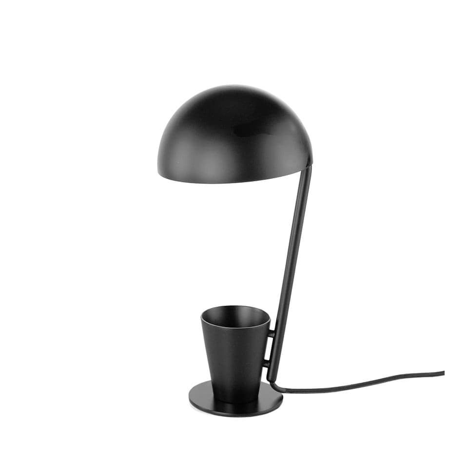 Estila Moderná stolná lampa Vita Naturale z lakovanej ocele čierna 49cm 1