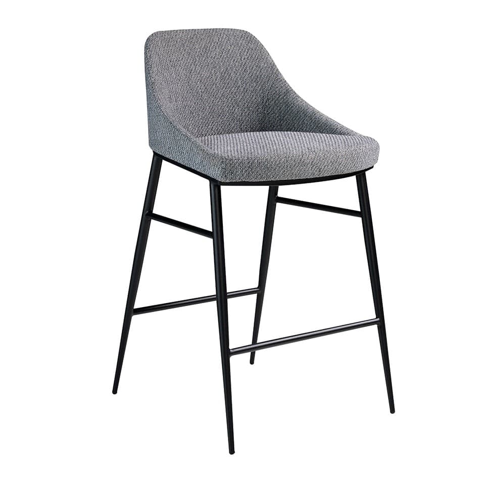 Estila Moderná barová stolička Urbano sivá čiernymi kovovými nožičkami 90cm 1