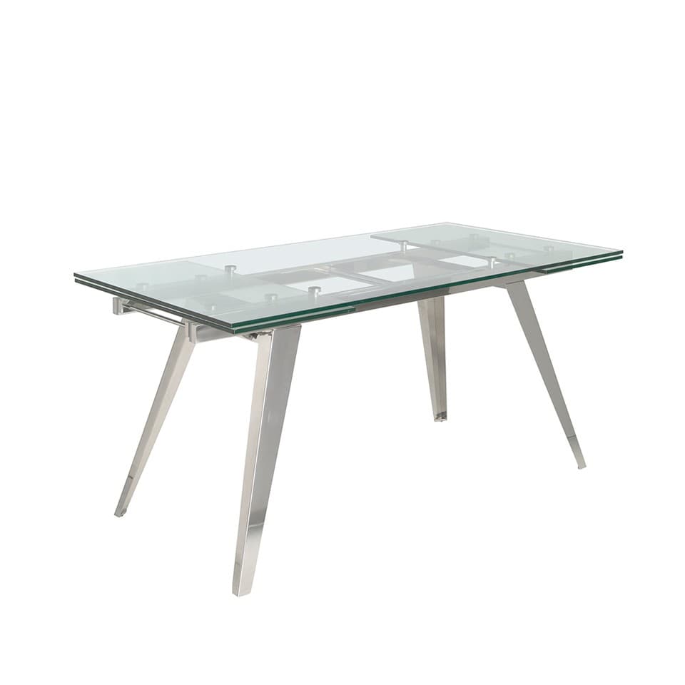 Estila Luxusný rozkladací jedálenský stôl Urbano sklenený 160-240cm 1