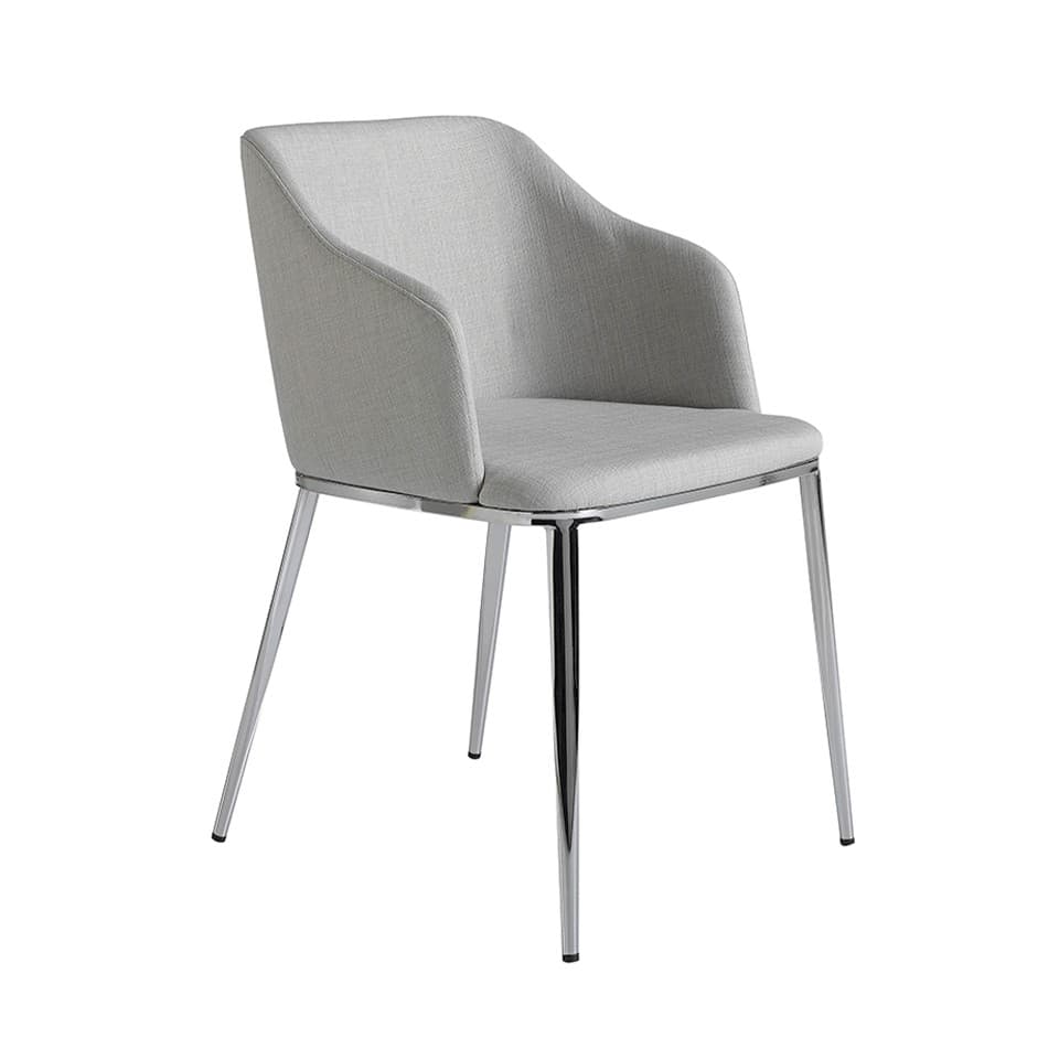 Estila Moderná jedálenská stolička Urbano sivá s chrómovými nožičkami 79cm