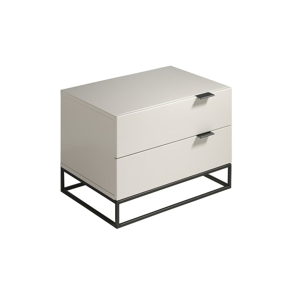 Estila Moderný nočný stolík Forma Moderna s čiernou podstavou 55cm