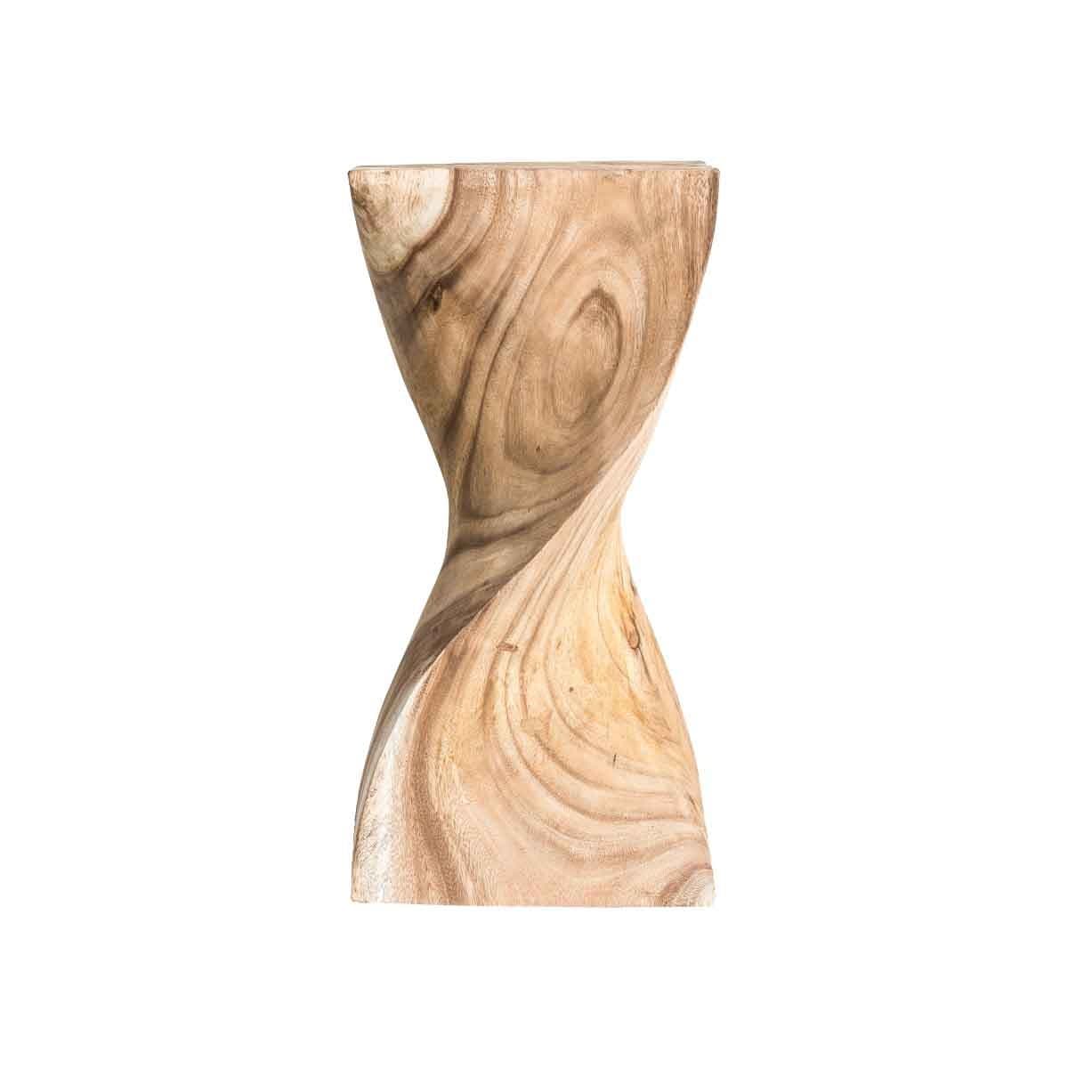 Estila Moderný elegantný príručný stolík Cerebra z tropického masívu svetlohnedej farby 30cm 1