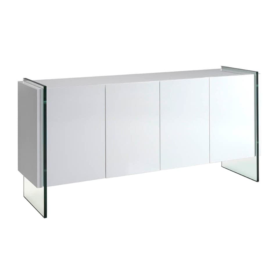 Estila Luxusný príborník Forma Moderna so sklenenými bočnicami moderný 170cm 1