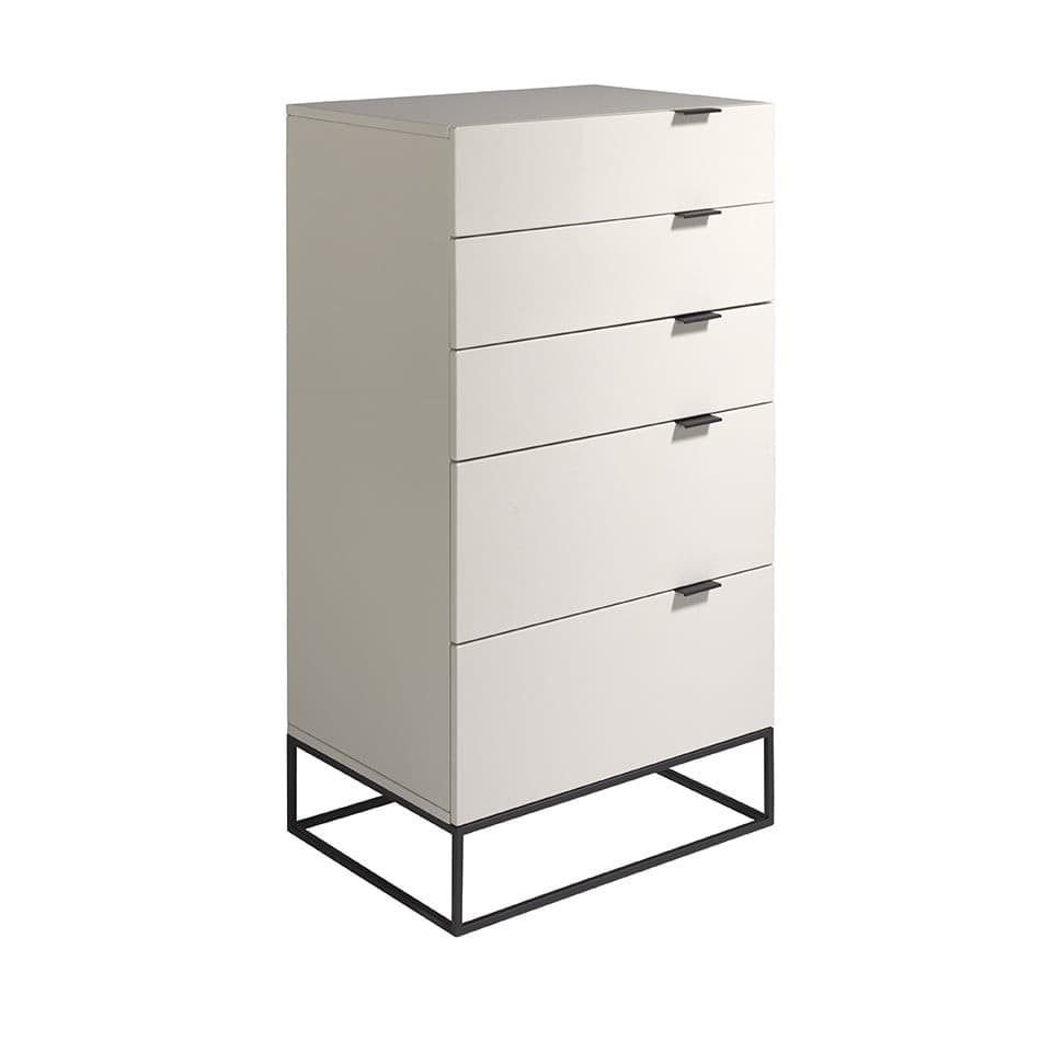 Estila Moderná biela komoda Forma Moderna s piatimi zásuvkami 111cm 1