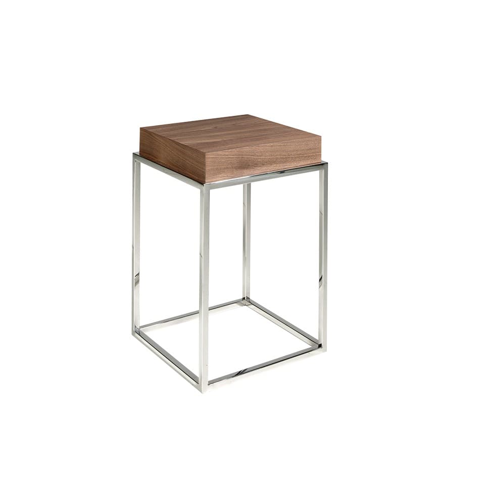 Estila Dizajnový príručný stolík Forma Moderna s chrómovou podstavou 61cm 1