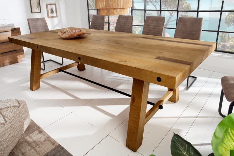 Estila Masívny jedálenský stôl Roseville prírodnej hnedej farby 240cm 1