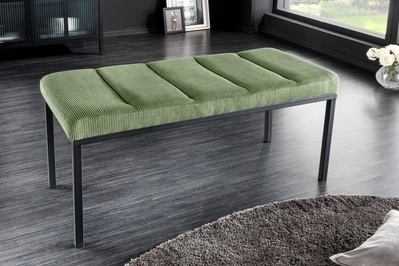Estila Dizajnová čalúnená lavica Soreli zelený menčester 80cm 1