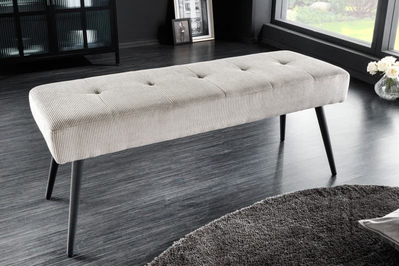 Estila Moderná lavica Soreli v prevedení svetlosivý menčester 100cm