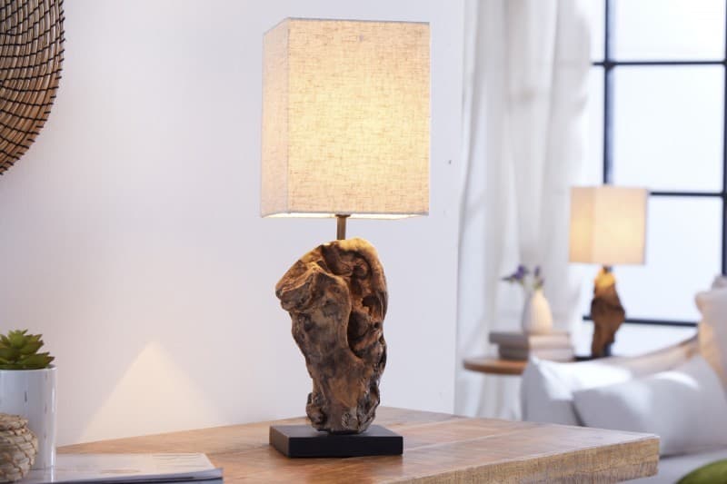 Estila Štýlová stolná lampa Hypnotic 45cm béžová 1