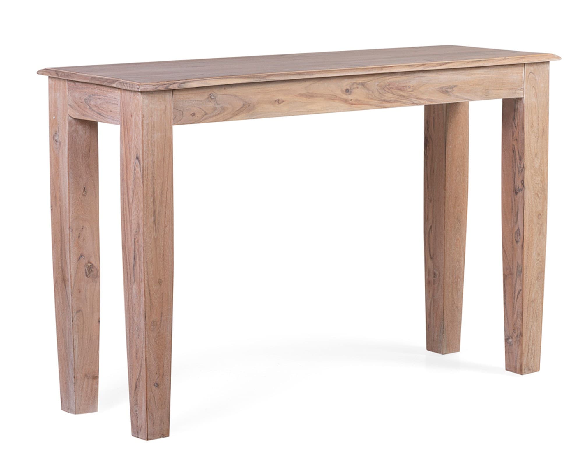 Estila Moderný masívny konzolový stolík Neil s nožičkami v diamantovom tvare z akáciového dreva v svetlej hnedej farbe 120 cm 1