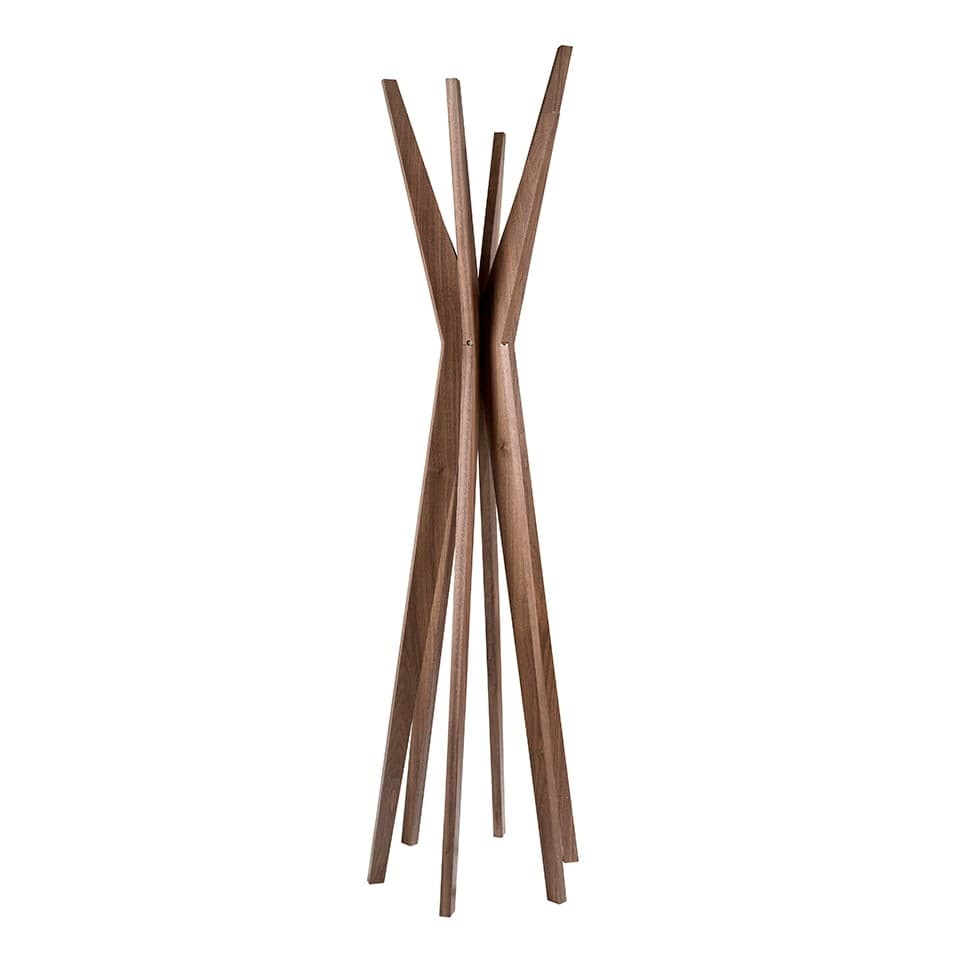Estila Luxusný moderný stojanový vešiak Vita Naturale v orechovej hnedej farbe s geometrickým dizajnom 190 cm 1