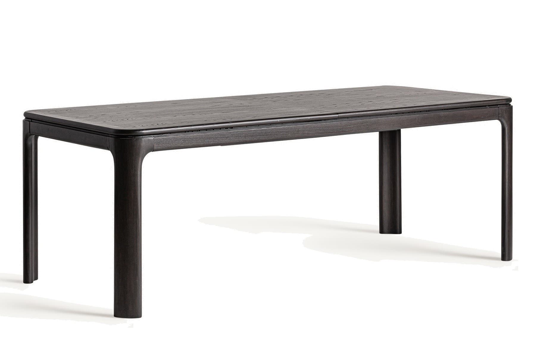Estila Luxusný moderný obdĺžnikový rozkladací jedálenský stôl Kolin v čiernej farbe z masívneho dreva 220 cm 1