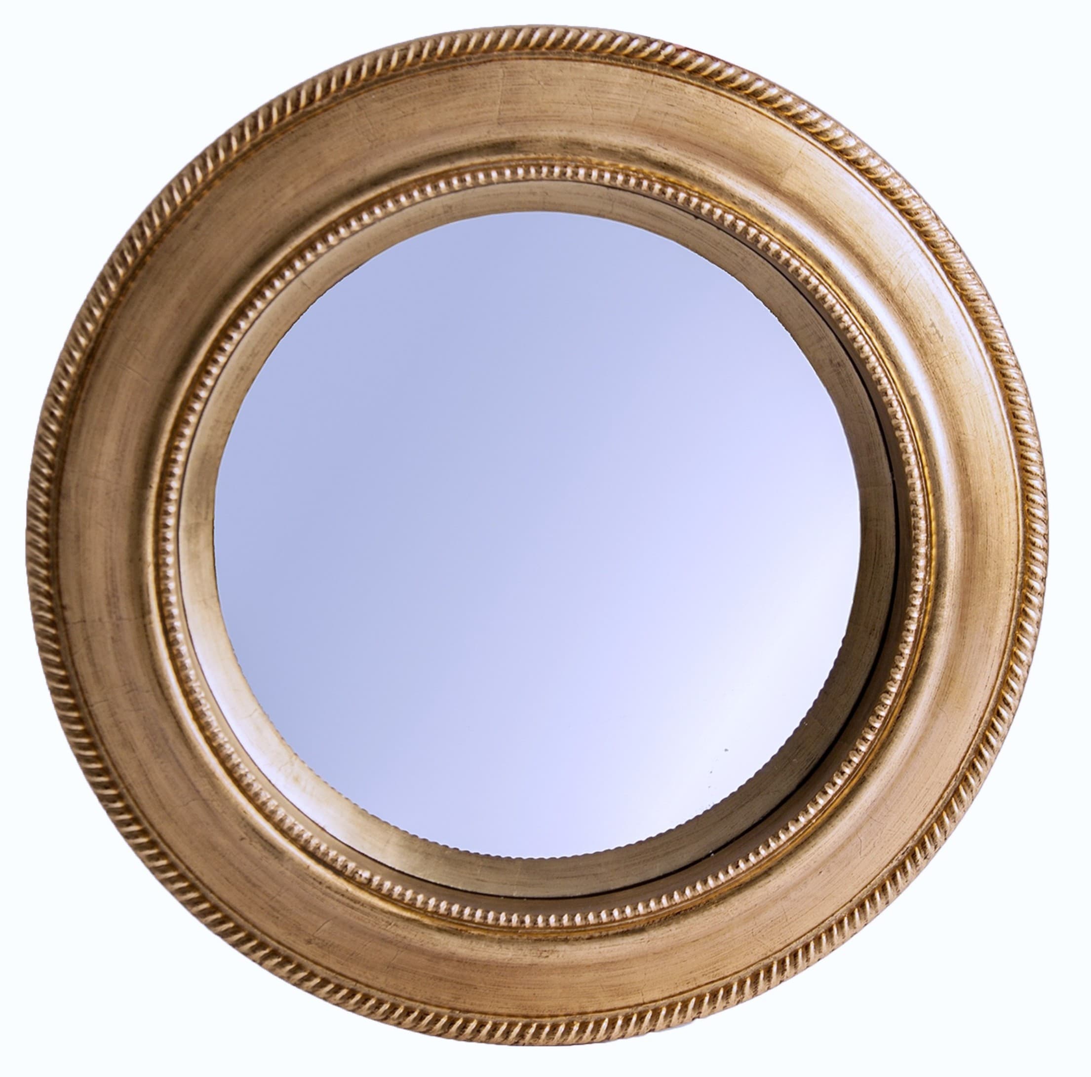 Estila Luxusné art deco okrúhle nástenné zrkadlo Manisa so zlatým rámom a vzorom 81 cm