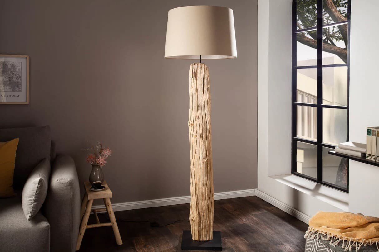 Estila Dizajnová štýlová stojaca lampa Treibholz 1