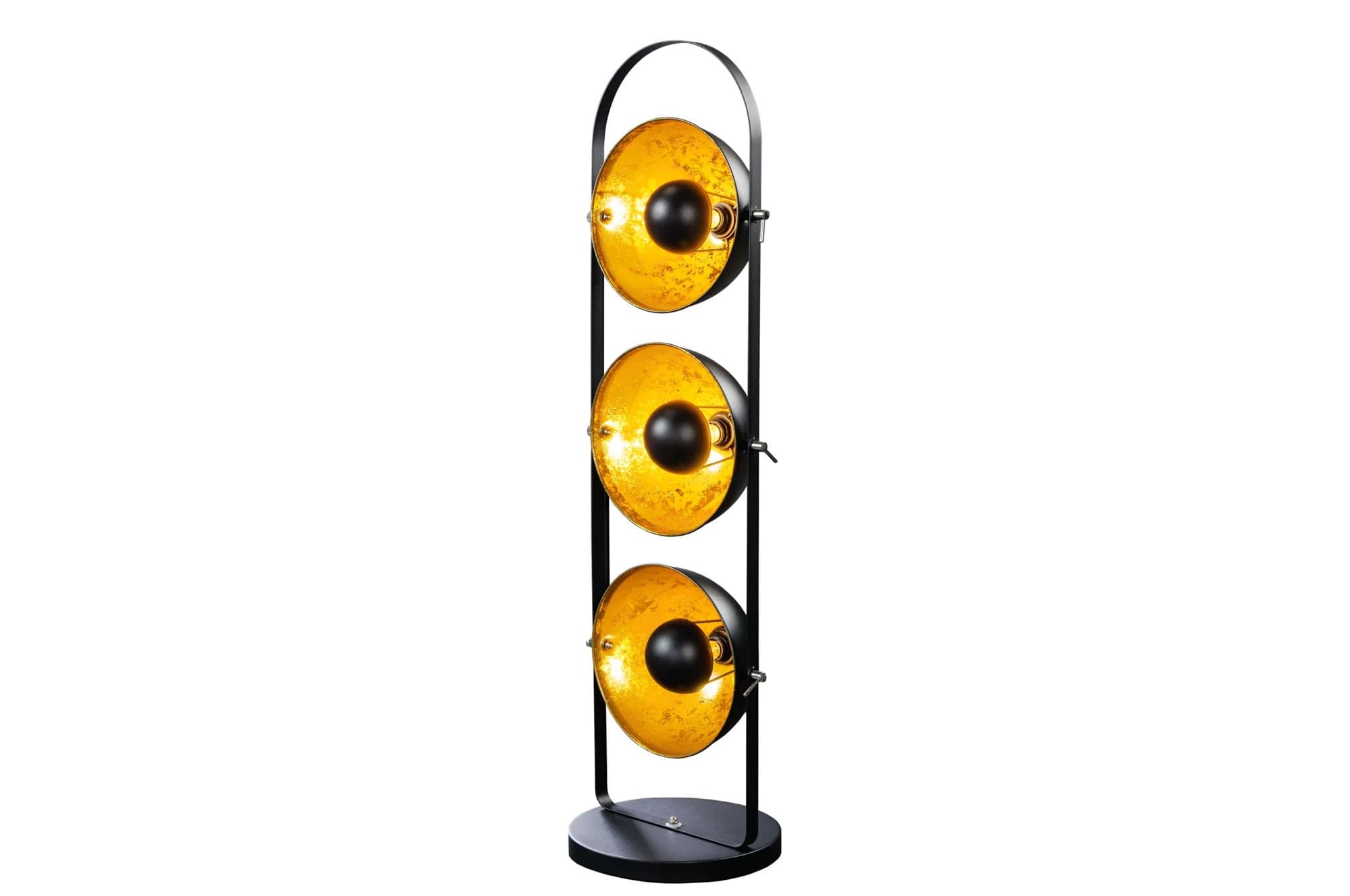 Estila Moderná dizajnová stojaca lampa Studio čierno-zlatá 130cm