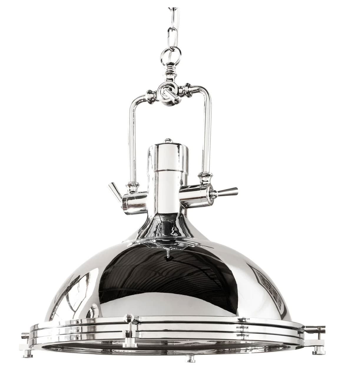 Estila Luxusné moderné závesné svietidlo Industrial 45cm strieborné 1