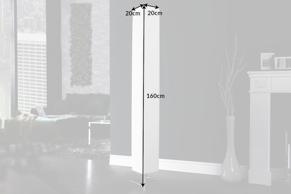 Estila Štýlová moderná stojaca lampa Paris 160cm biela 1