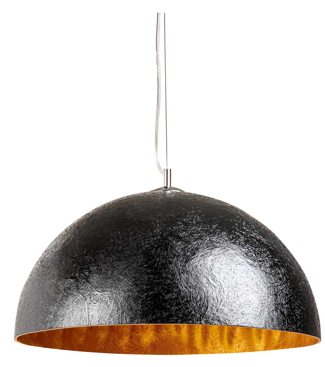 Estila Moderná čierno zlatá sklolaminátová lampa Glow
