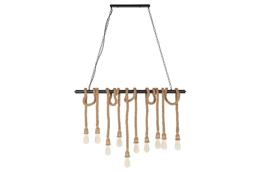 Estila Unikátna závesná lampa Marinero hnedá
