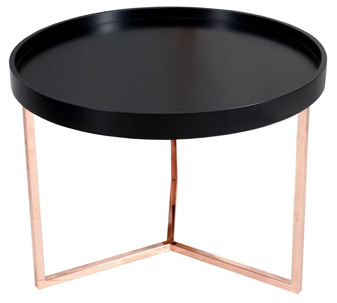 Estila Štýlový konferenčný stolík Modul 60cm čierna/meď
